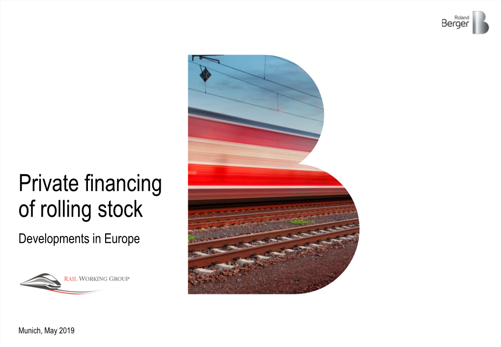 Private Financing of Rolling Stock Developments in Europe
