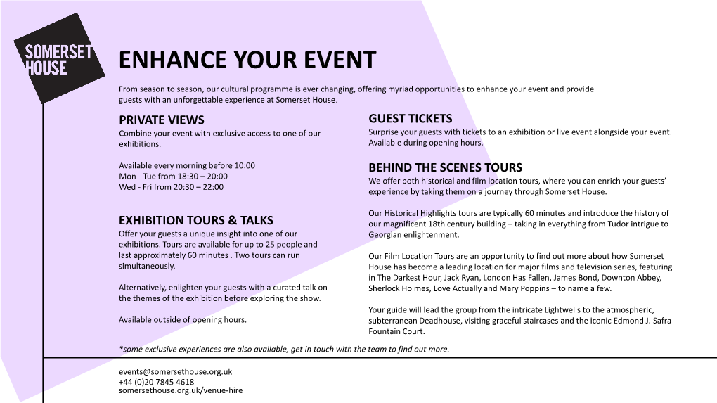 Enhance Your Event