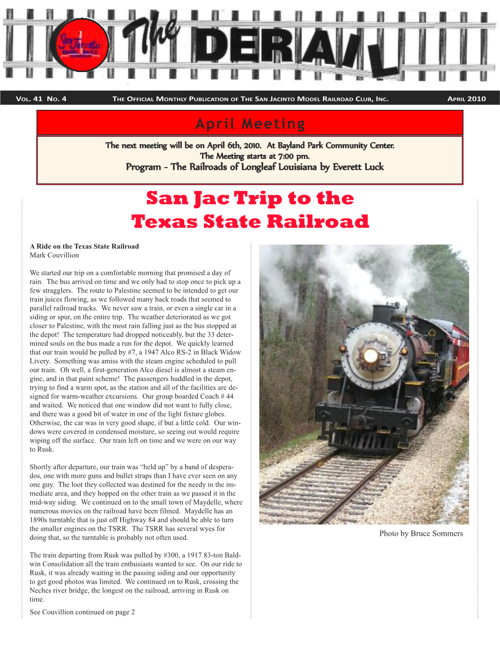 San Jac Trip to the Texas State Railroad