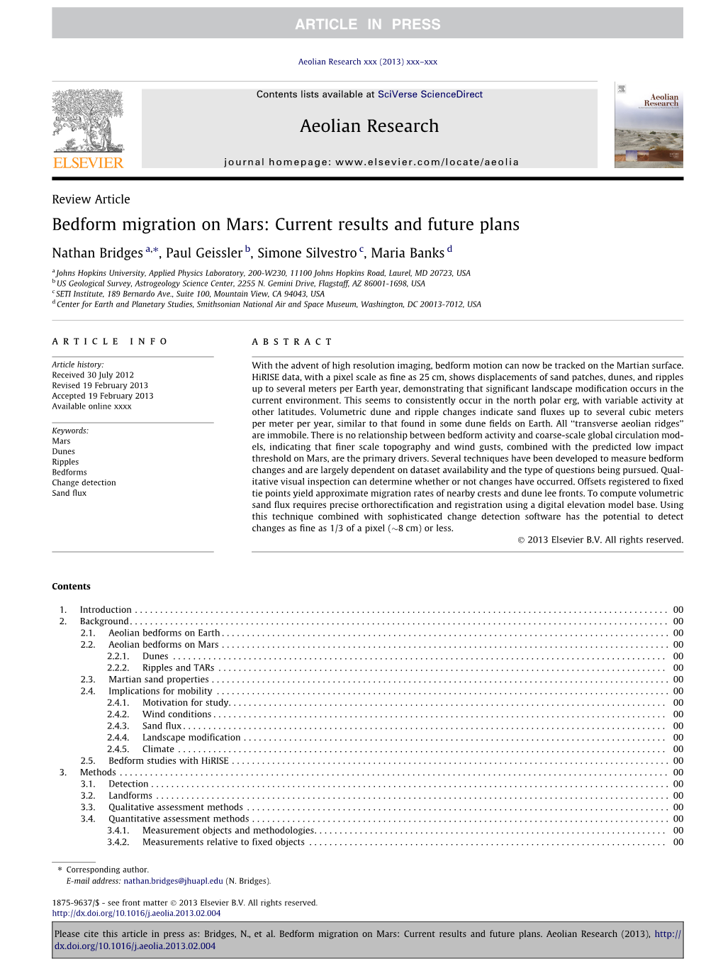 Bedform Migration on Mars: Current Results and Future Plans