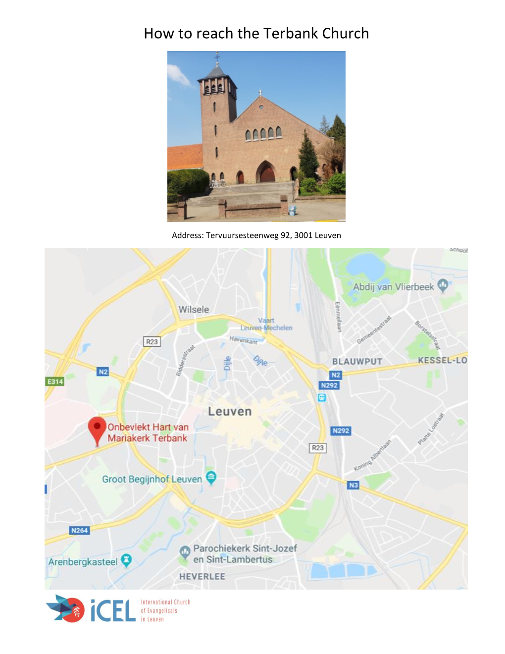 How to Reach the Terbank Church