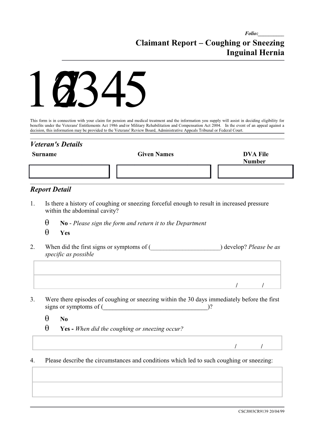 Claimant Report Coughing Or Sneezing