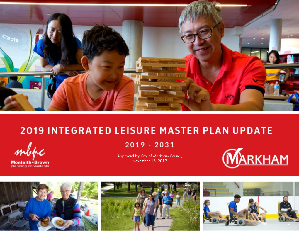 2019 Integrated Leisure Master Plan Update
