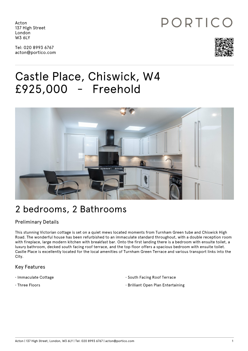 Castle Place, Chiswick, W4 £925,000