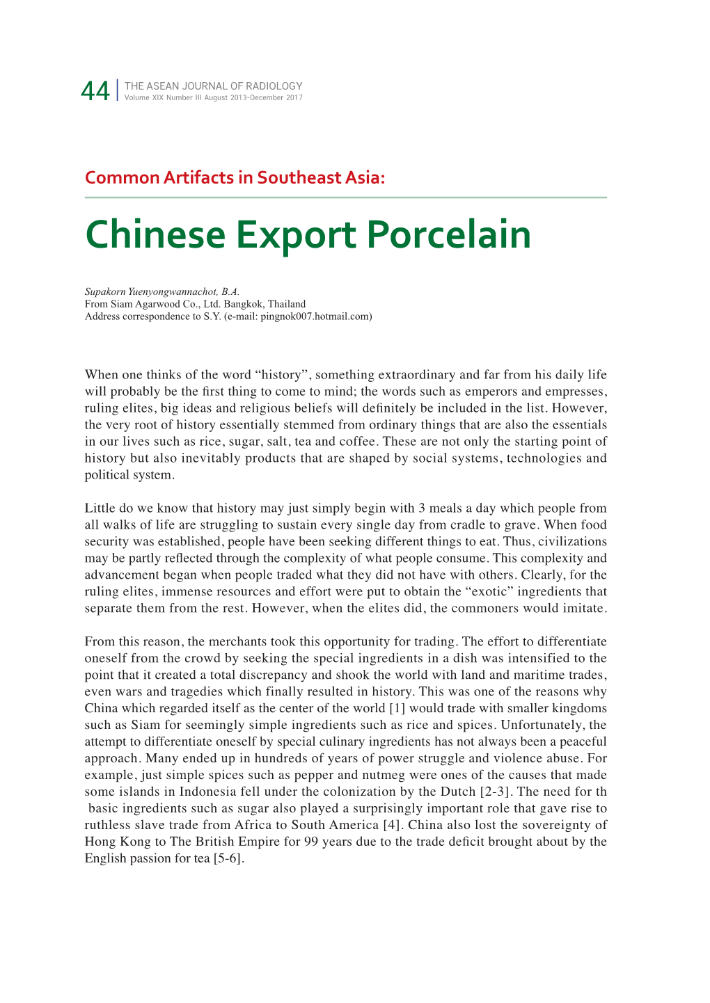 Chinese Export Porcelain