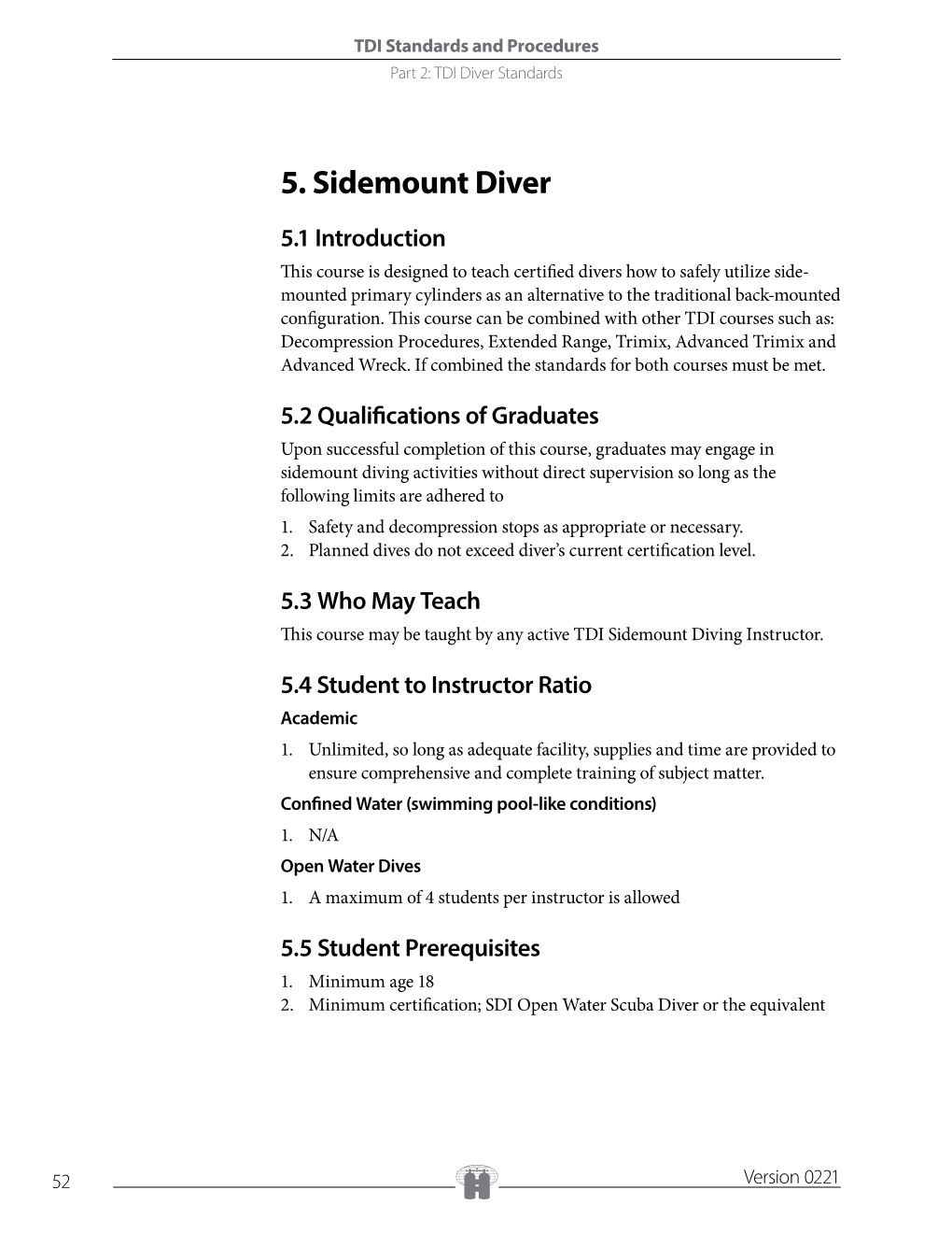 5. Sidemount Diver