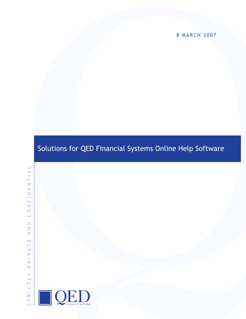 Solutions for QED Financial Systems Online Help Software