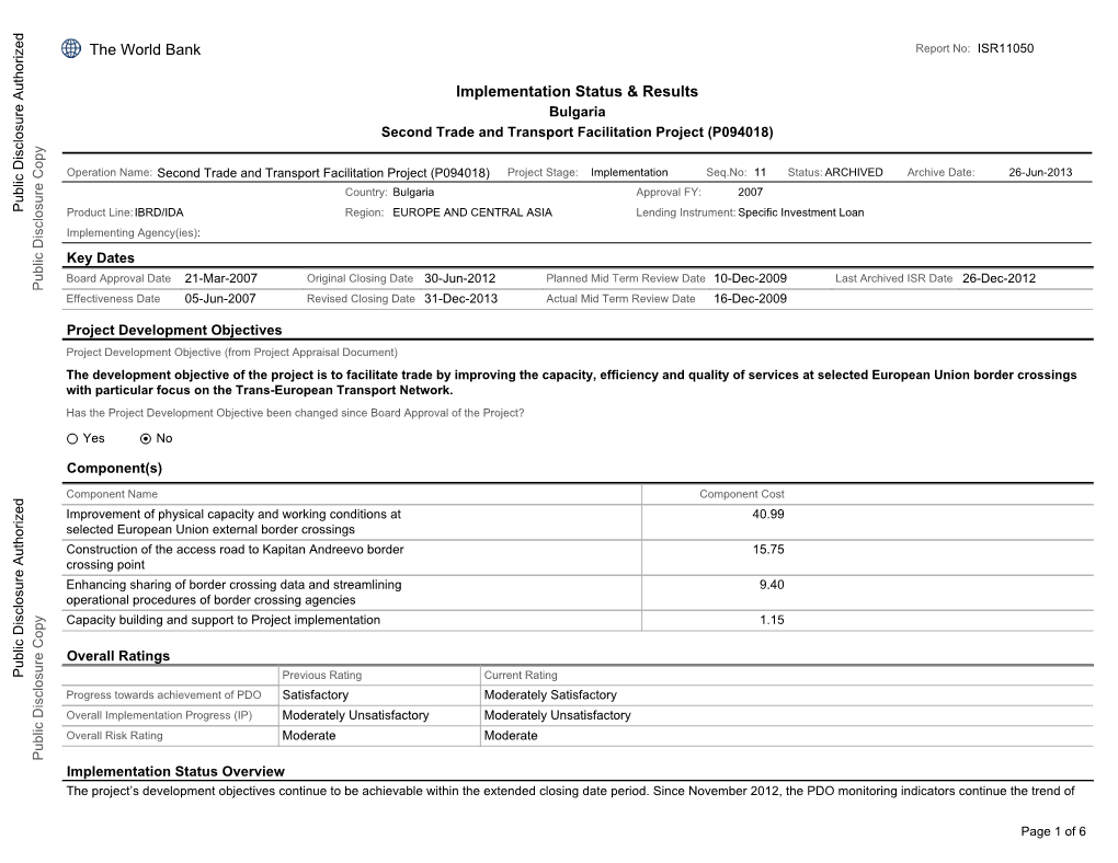 World Bank Document