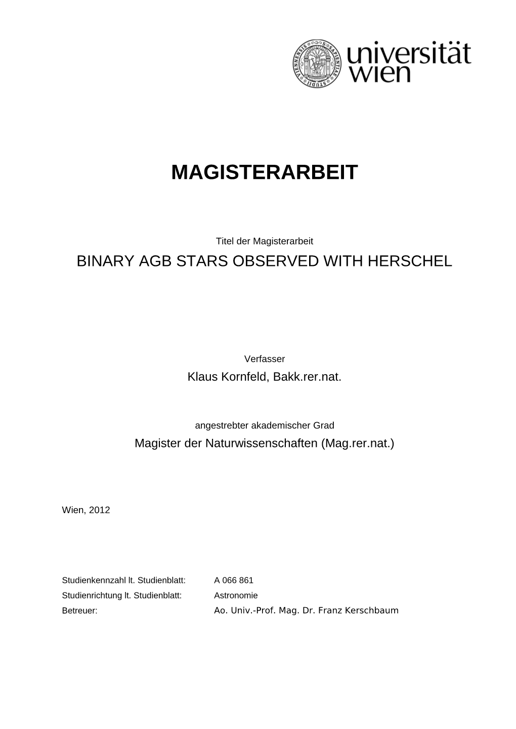 Magisterarbeit