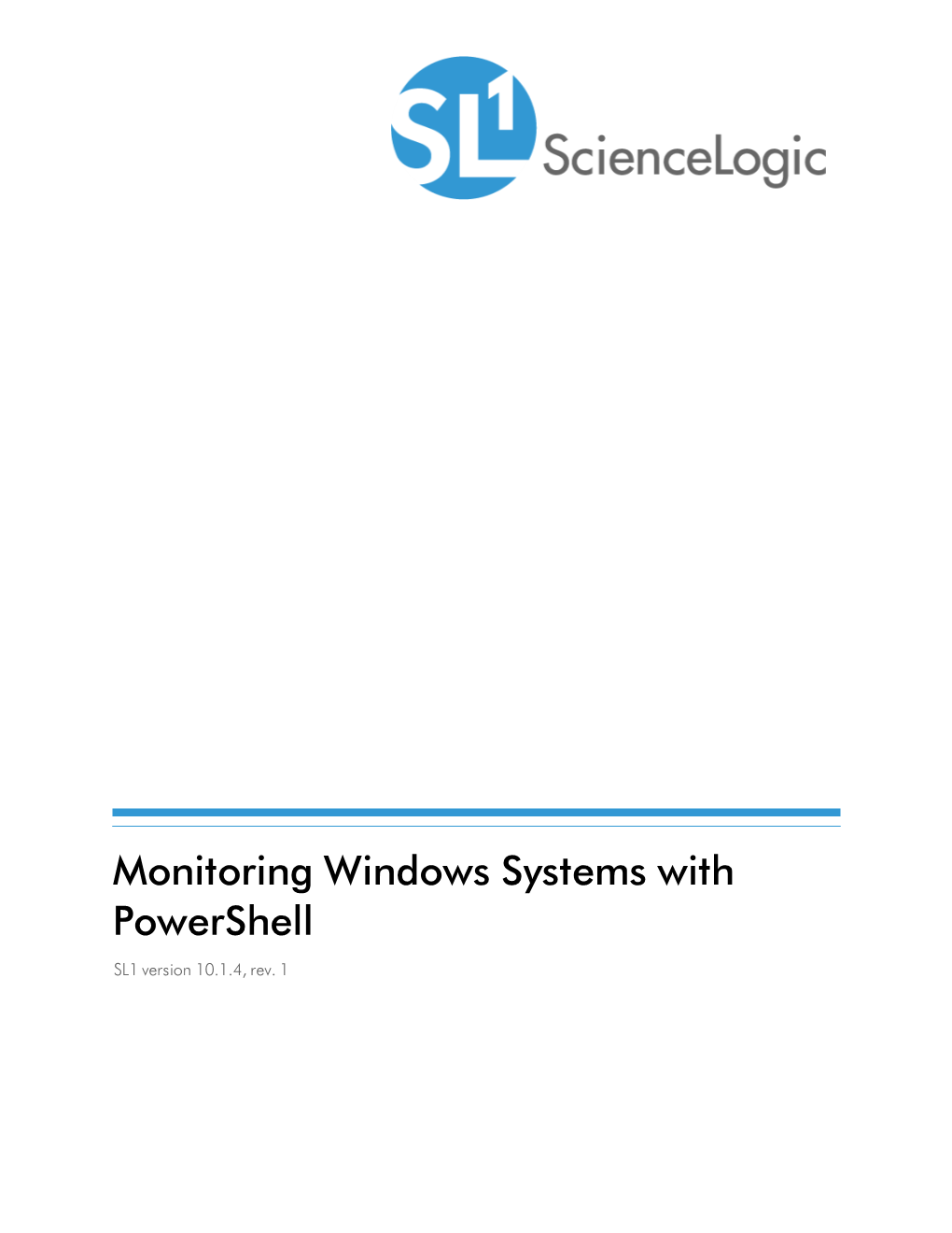 Monitoring Windows with Powershell (Version 10.1.4, Rev. 1)