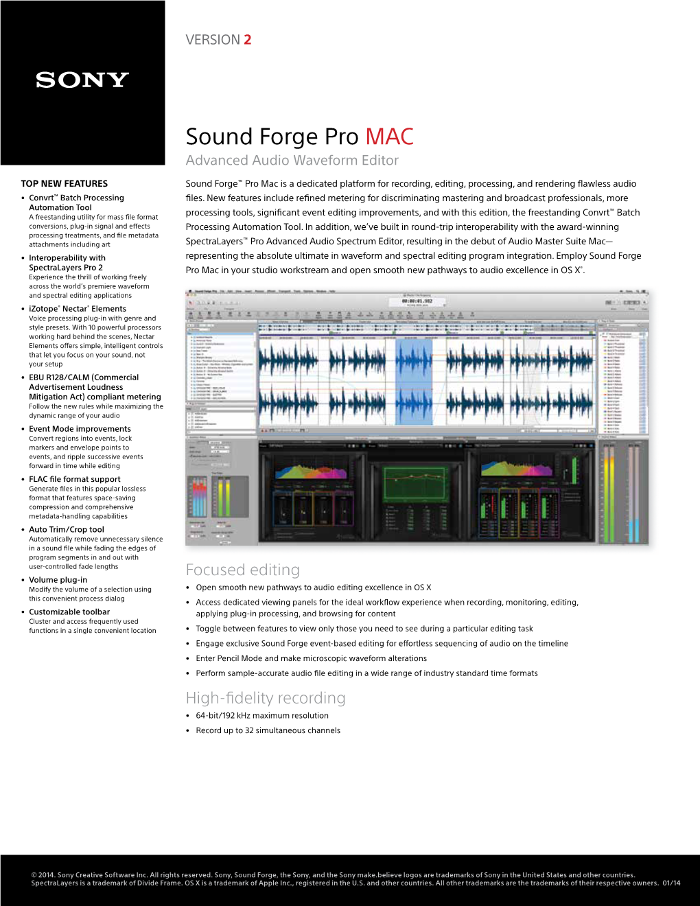 Sound Forge Pro MAC Advanced Audio Waveform Editor