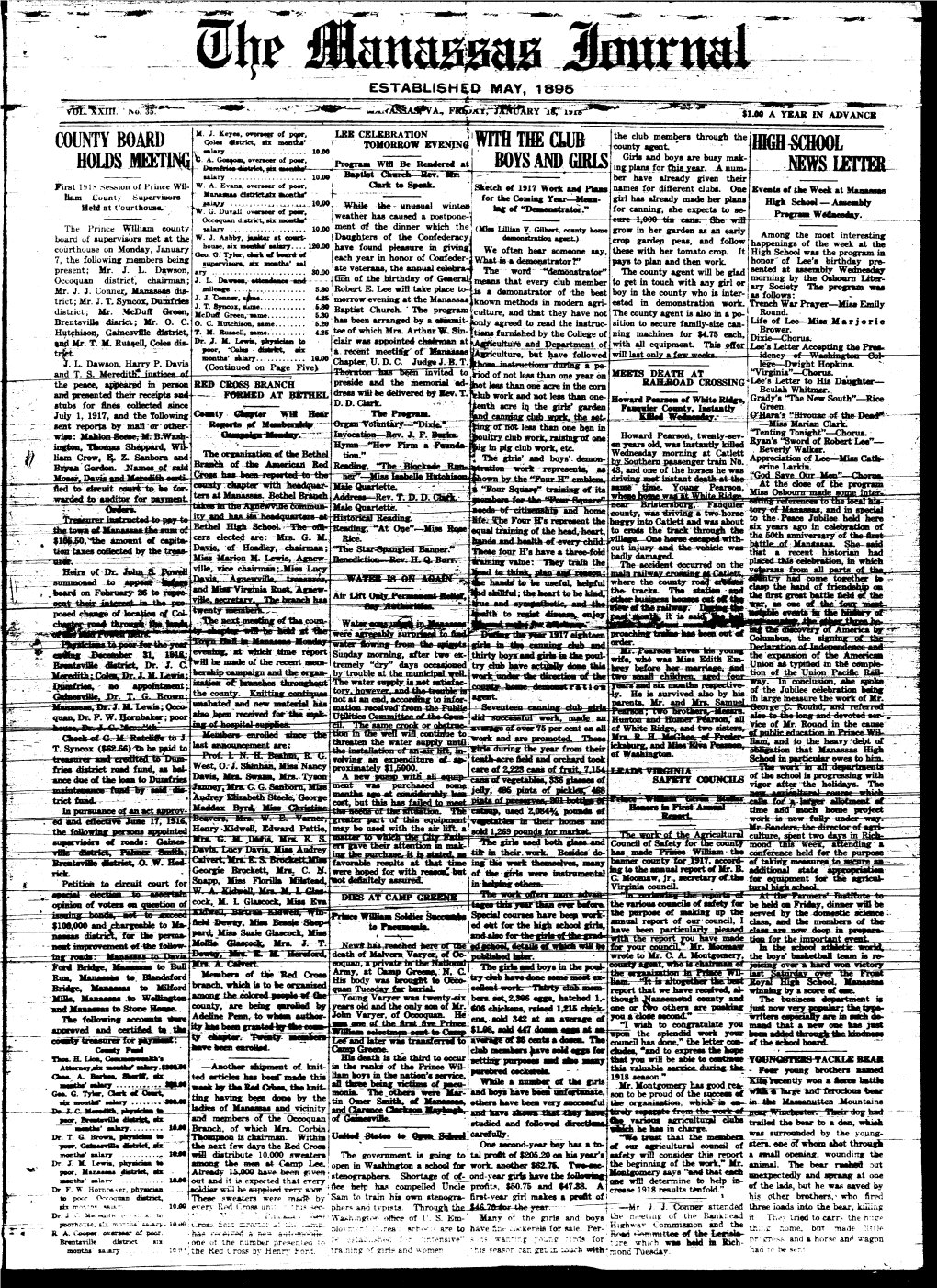 The Manassas Journal 1918 01 18