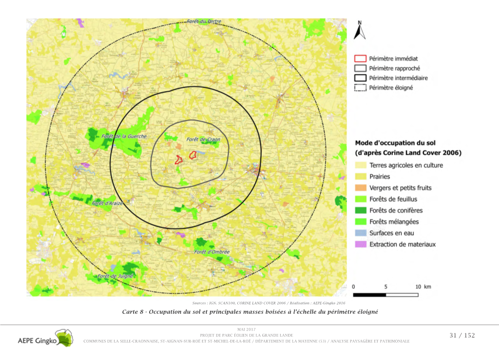 Occupation Du Sol Et Principales Masses Boisées À L'échelle Du
