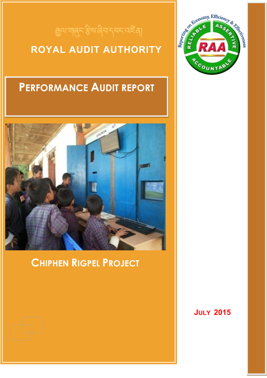 Performance Audit Report Royal Audit Authority