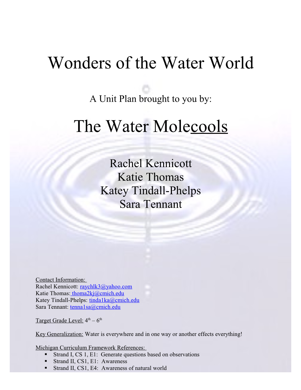 Wonders of the Water World