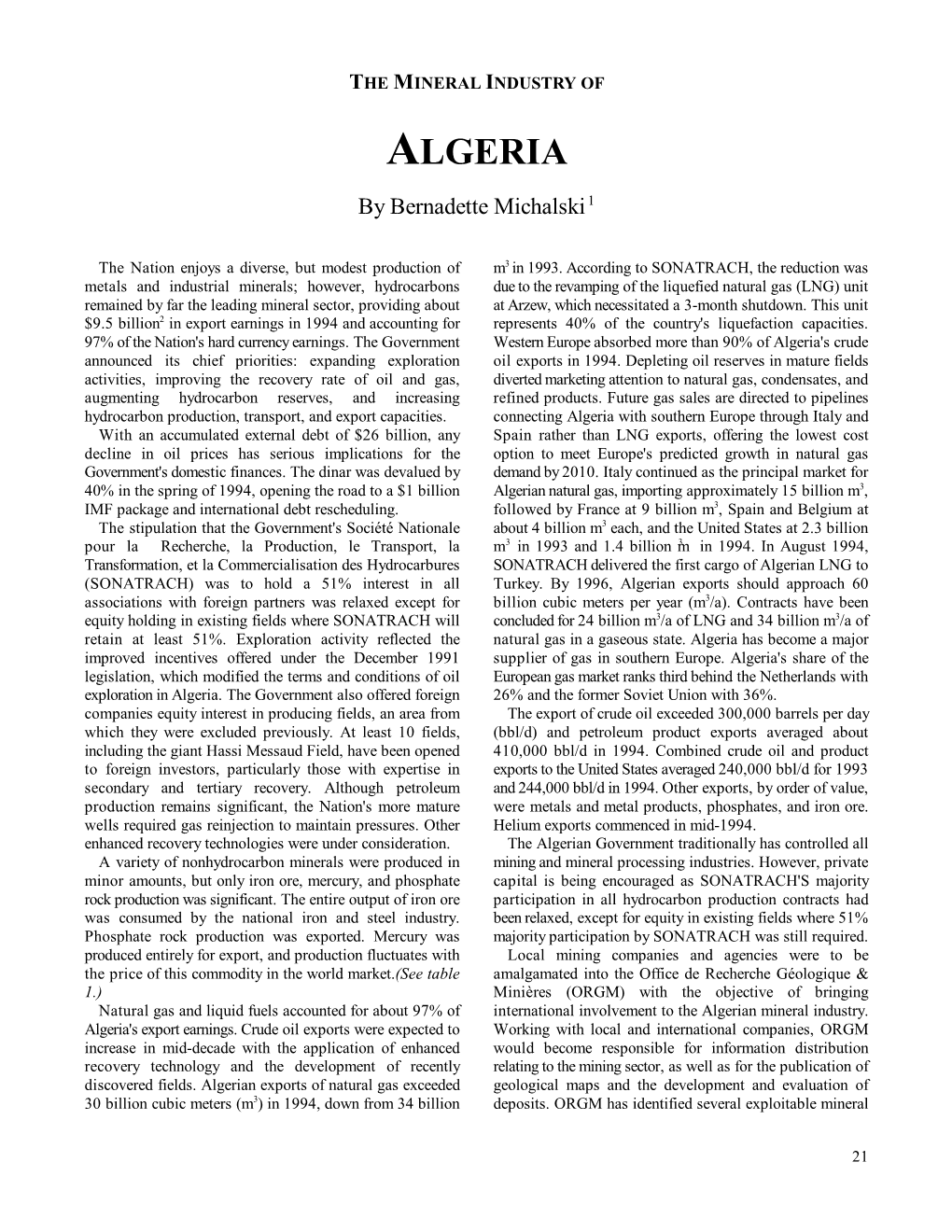 1994 and Accounting for Represents 40% of the Country's Liquefaction Capacities