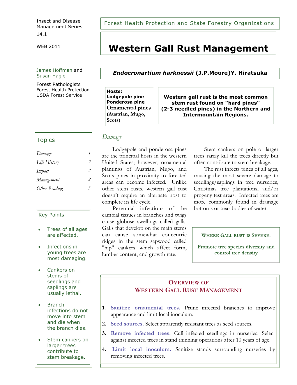 Western Gall Rust Management