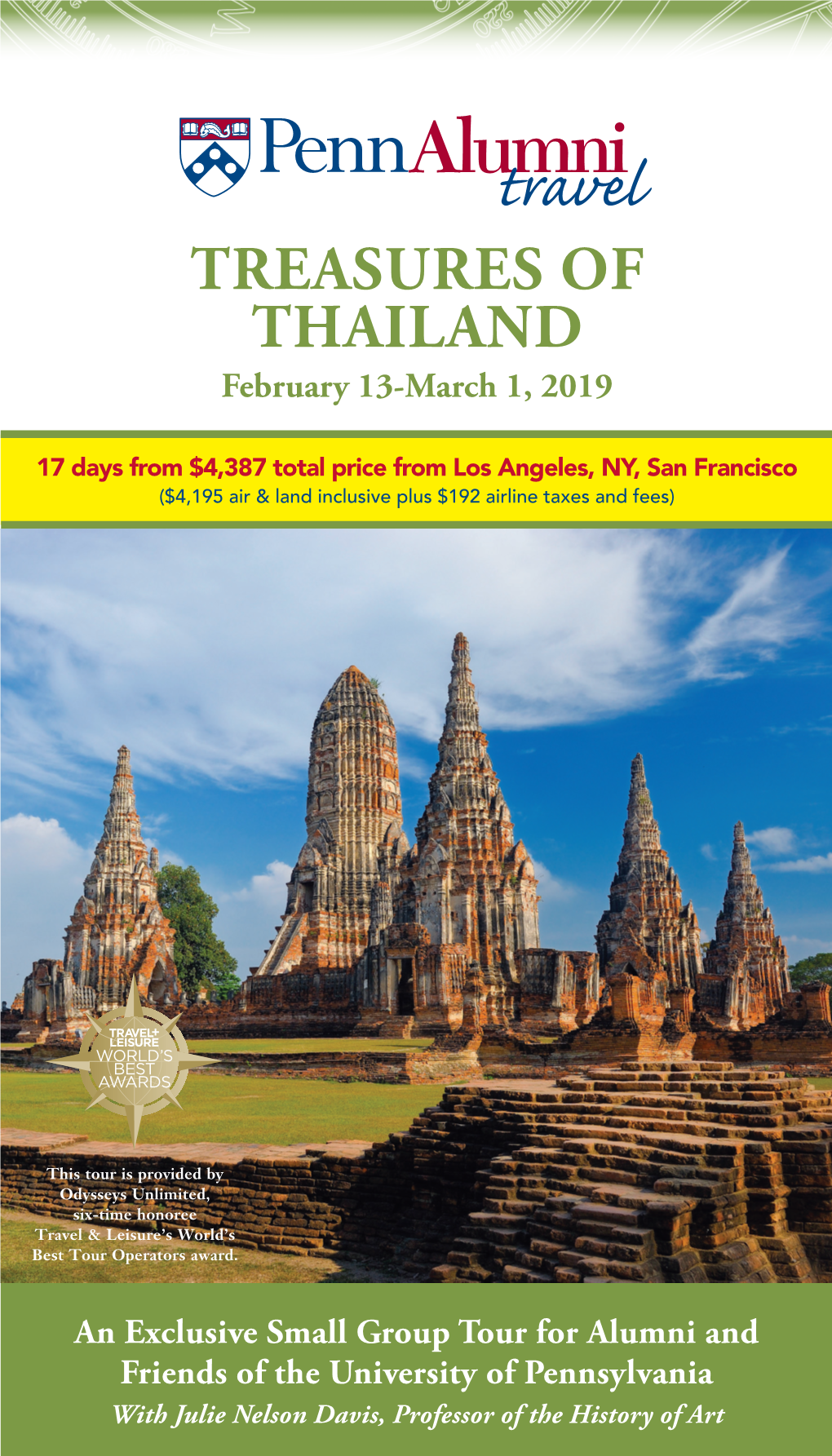 TREASURES of THAILAND February 13-March 1, 2019