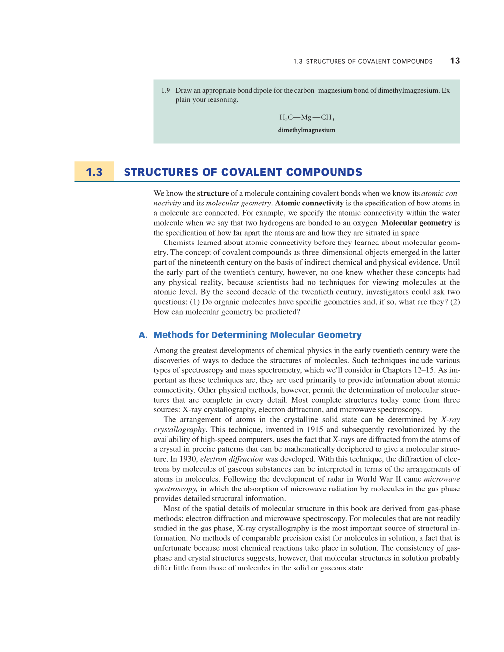 1.3 Structures of Covalent Compounds 13