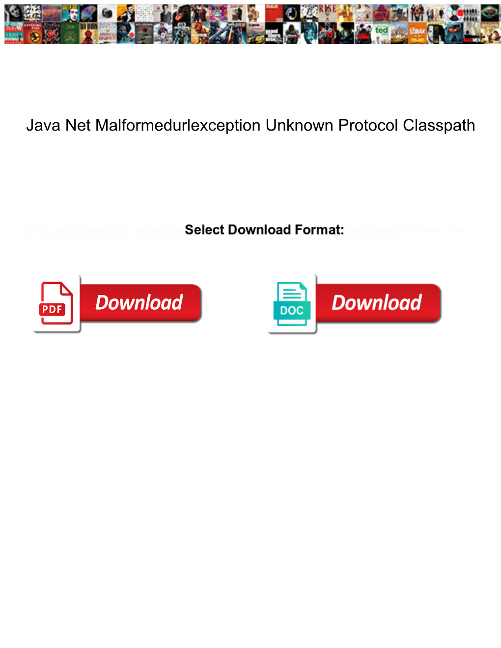 Java Net Malformedurlexception Unknown Protocol Classpath