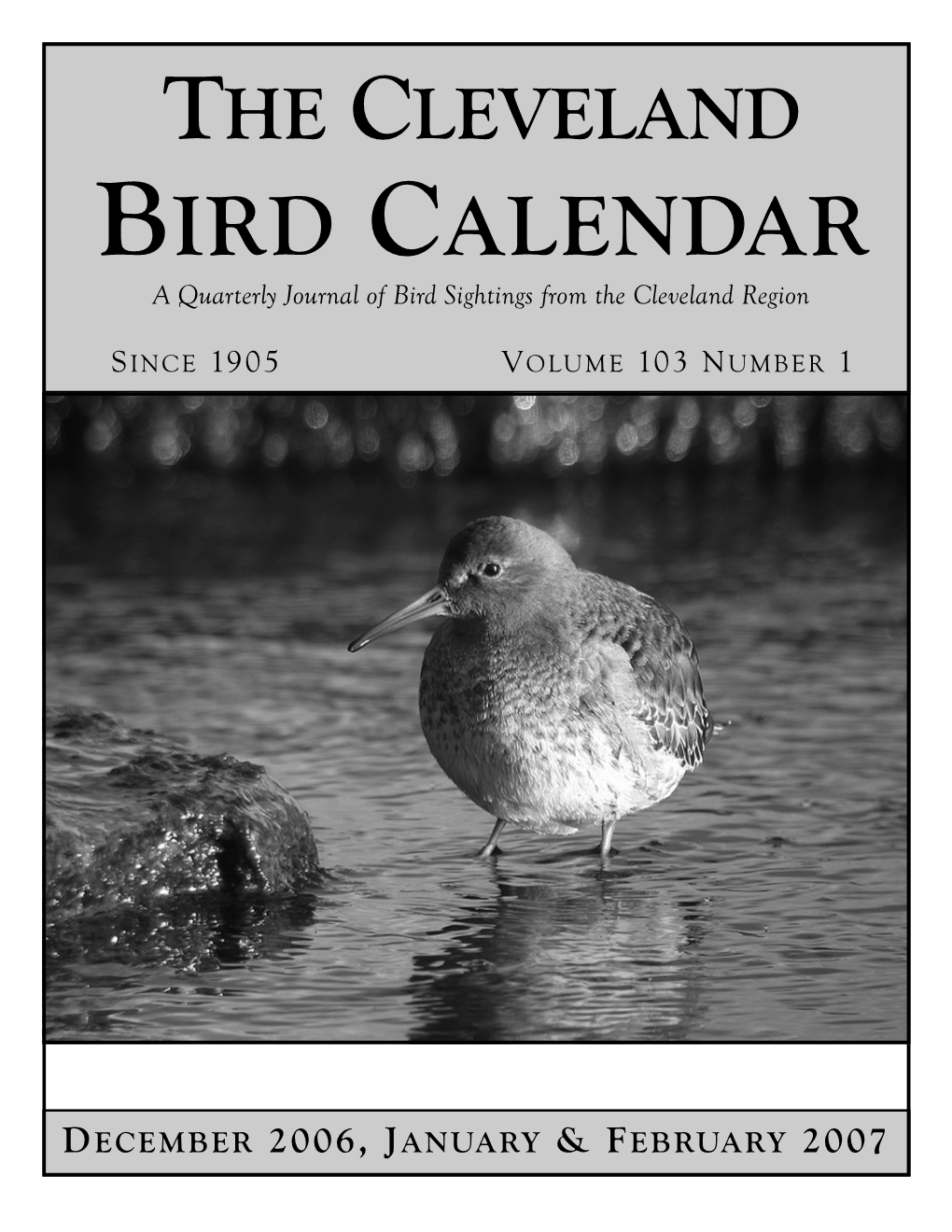 Cleveland Bird Calendar Vol103