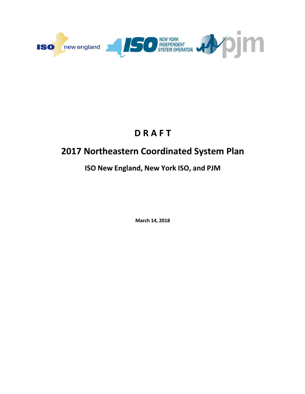 Draft 2017 Northeastern Coordinated System Plan Do Not Quote Or Cite