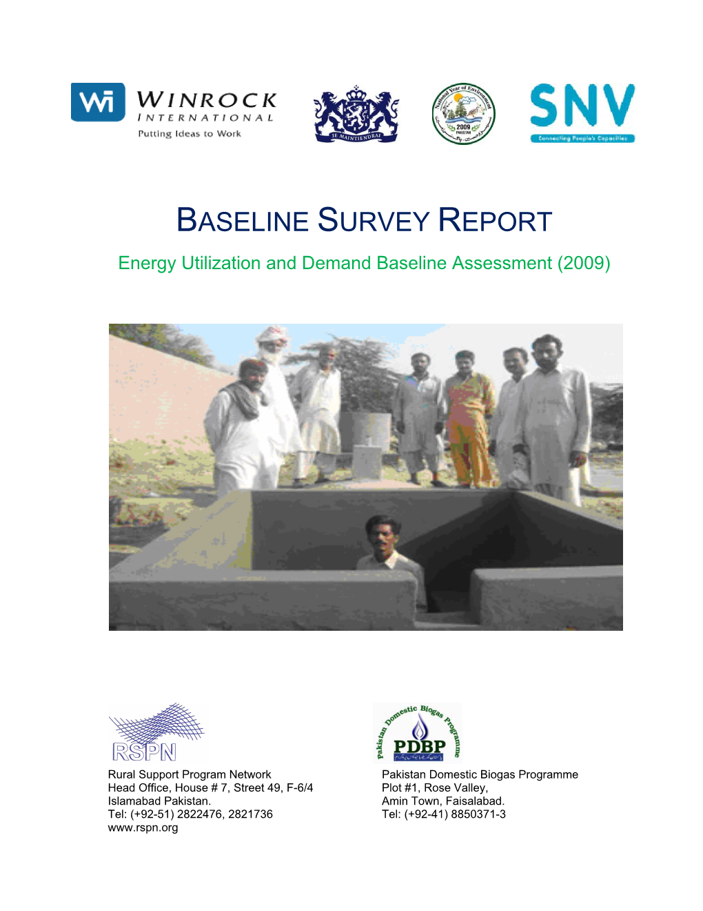 BASELINE SURVEY REPORT Energy Utilization and Demand Baseline Assessment (2009)