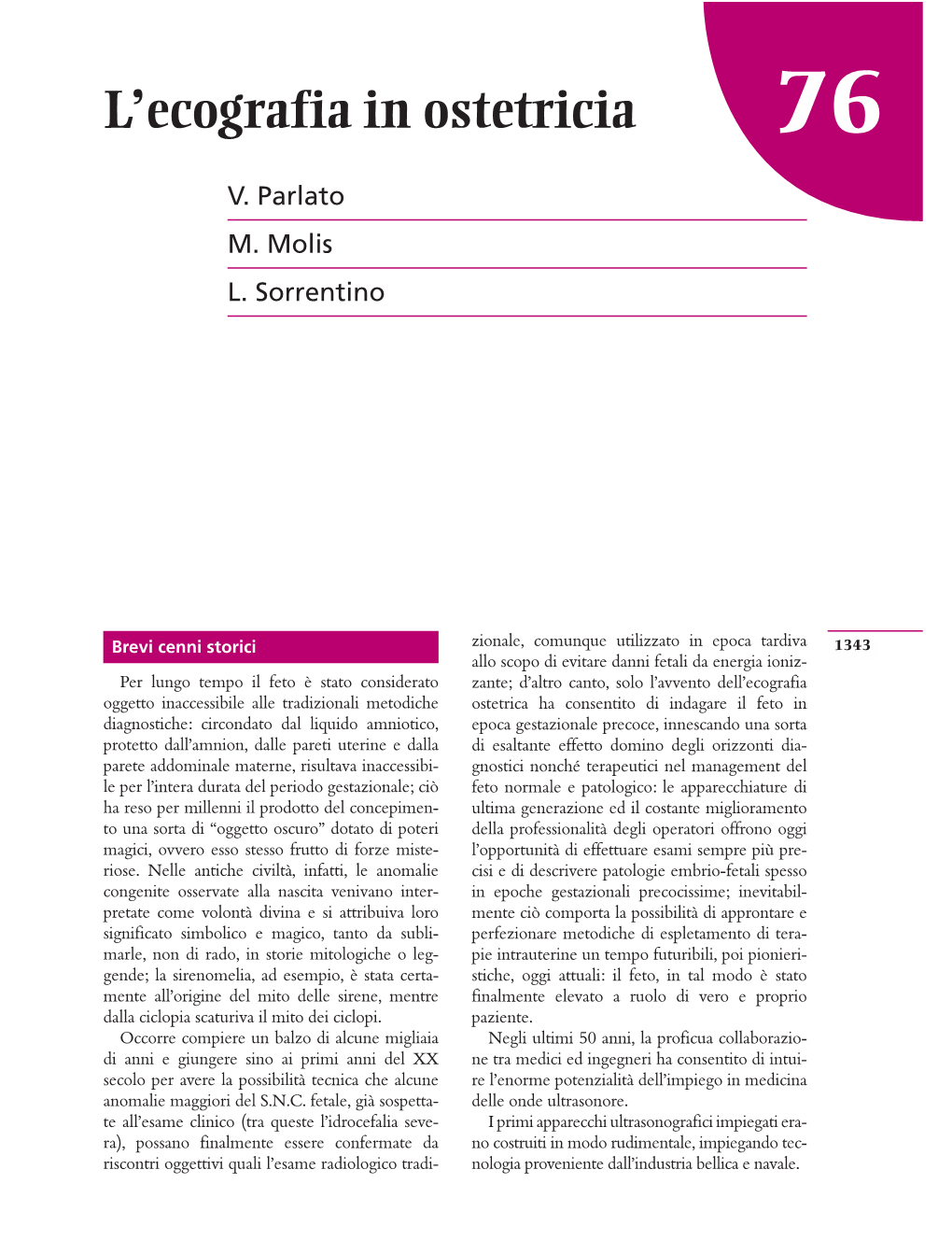 L'ecografia in Ostetricia