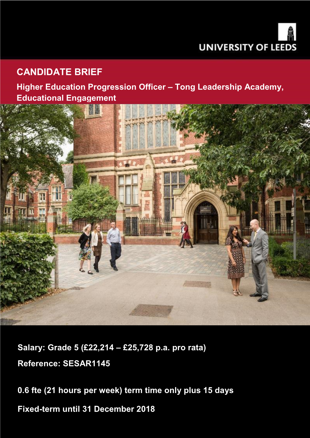 (NCOP) Higher Education Progression Officer – Tong Leadership Academy Go Higher West Yorkshire