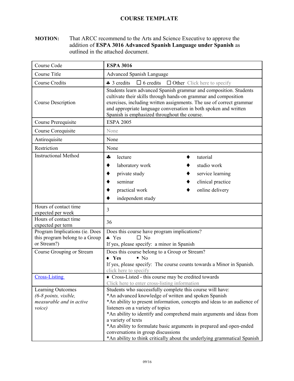 Descriptive Data Template