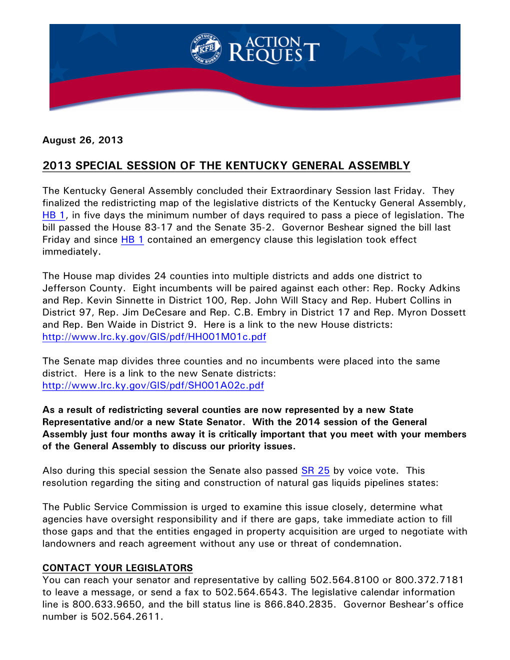 2013 Special Session of the Kentucky General Assembly