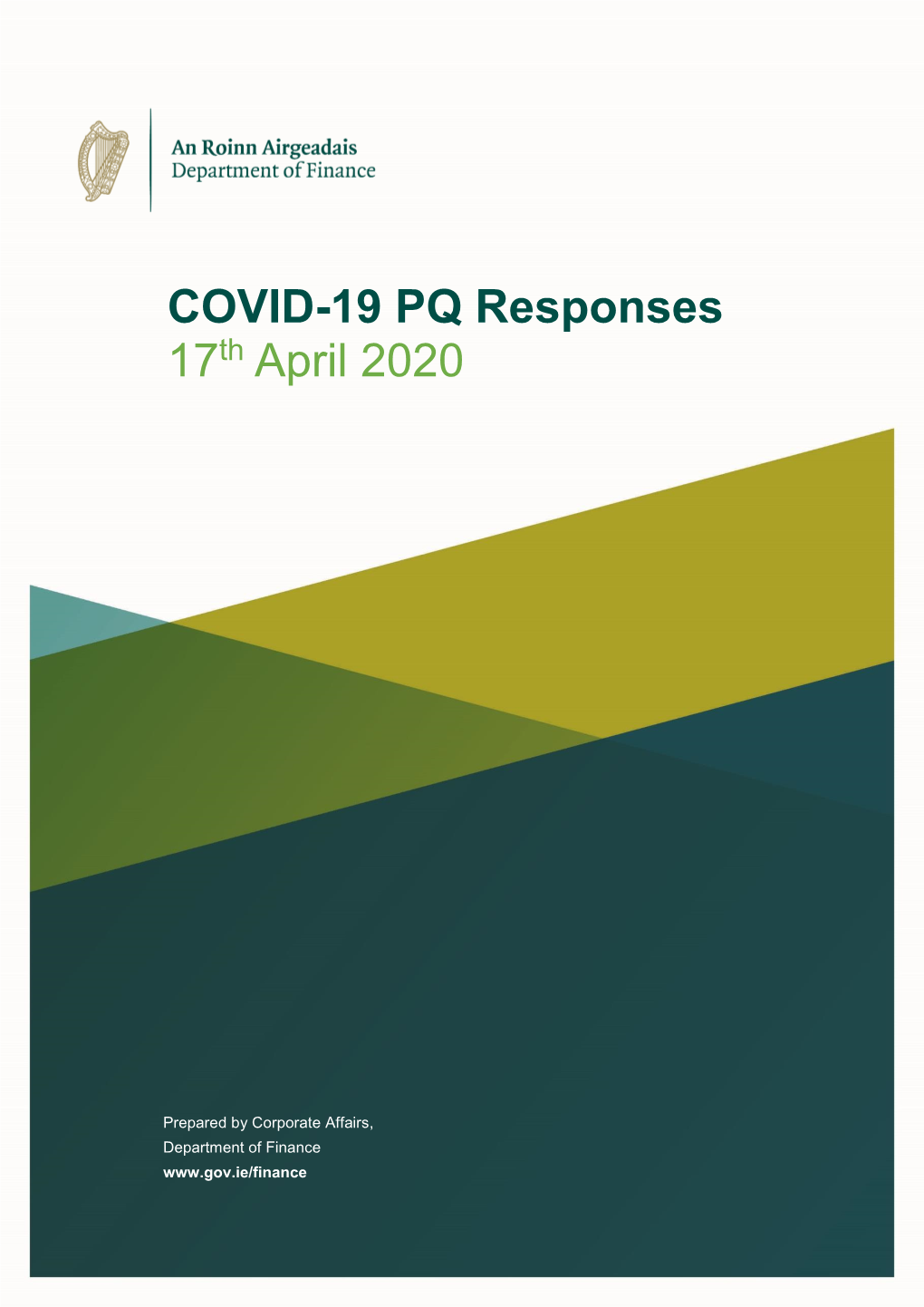 COVID-19 PQ Responses 17Th April 2020