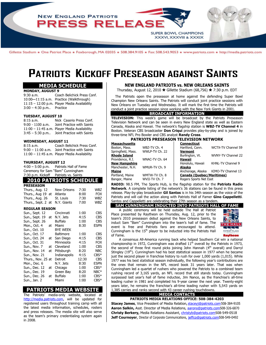 Patriots Kickoff Preseason Against Saints