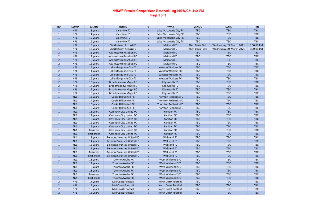 NNSWF Premier Competitions Rescheduling 19/03/2021 4:44 PM Page 1 of 1