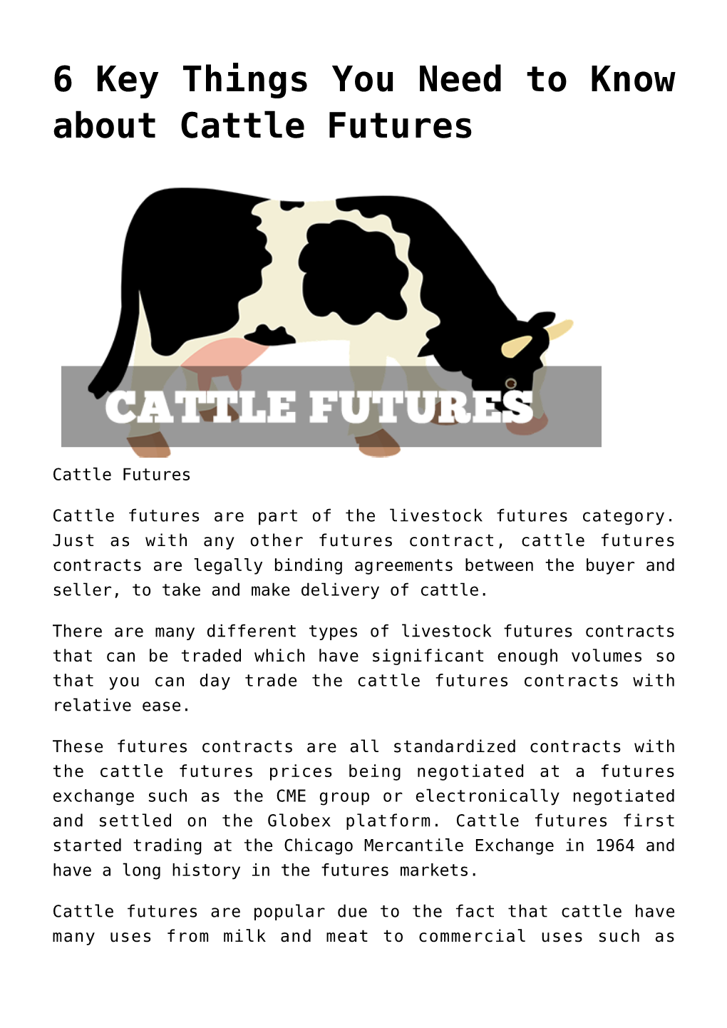 How Are Cattle Futures Contracts Priced? 4