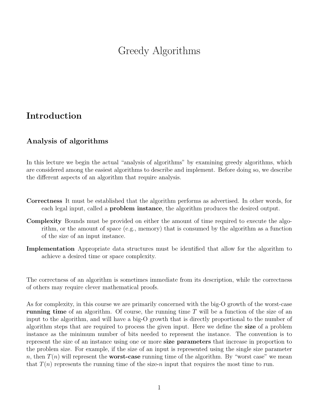 Greedy Algorithms