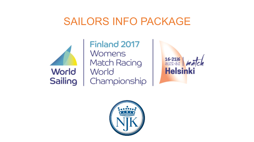 Sailors Info Package Welcome!