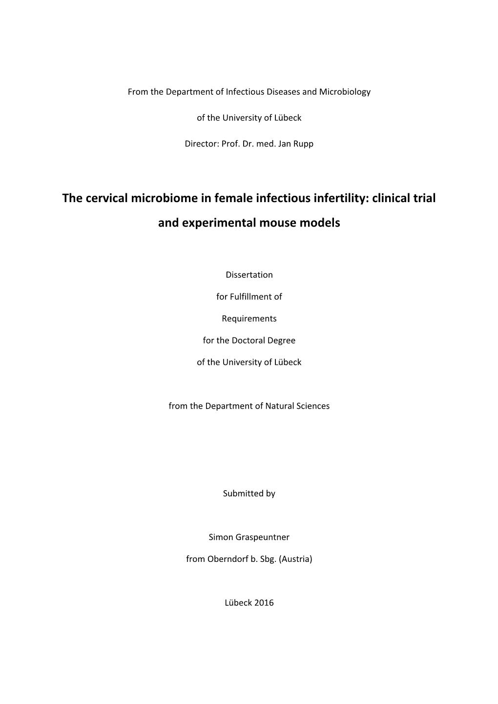 Insights Into the Urogenial Microbiome of Females Suffering from Infectious