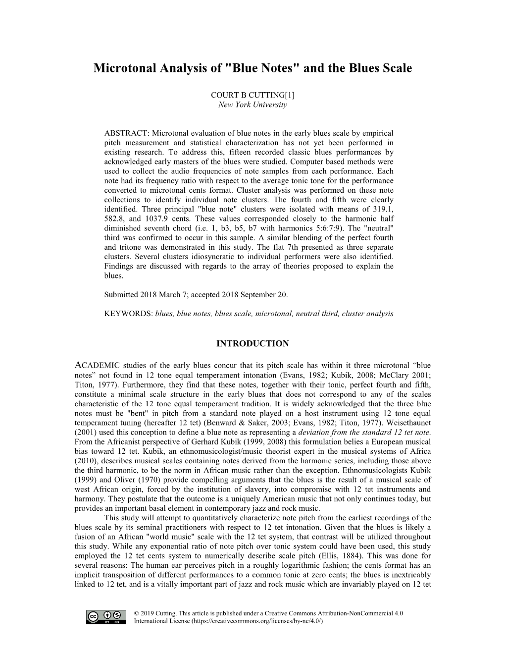 Microtonal Analysis of 