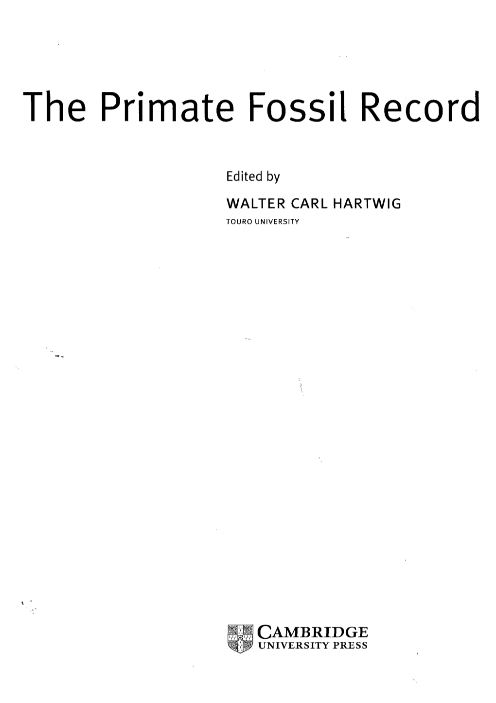 The Primate Fossil Record