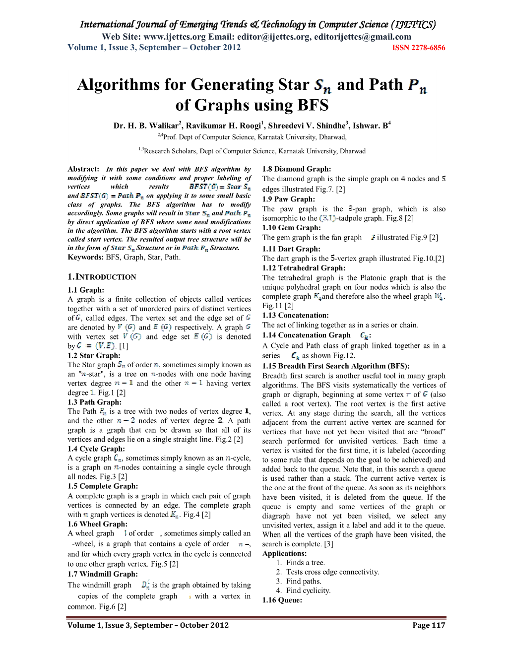Algorithms for Generating Star and Path of Graphs Using BFS Dr