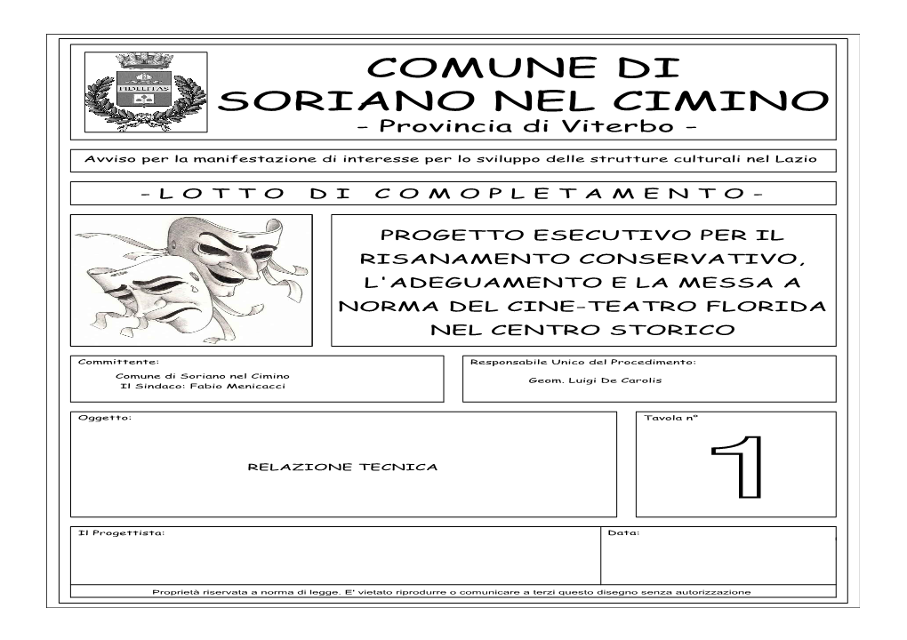 COMUNE DI SORIANO NEL CIMINO - Provincia Di Viterbo
