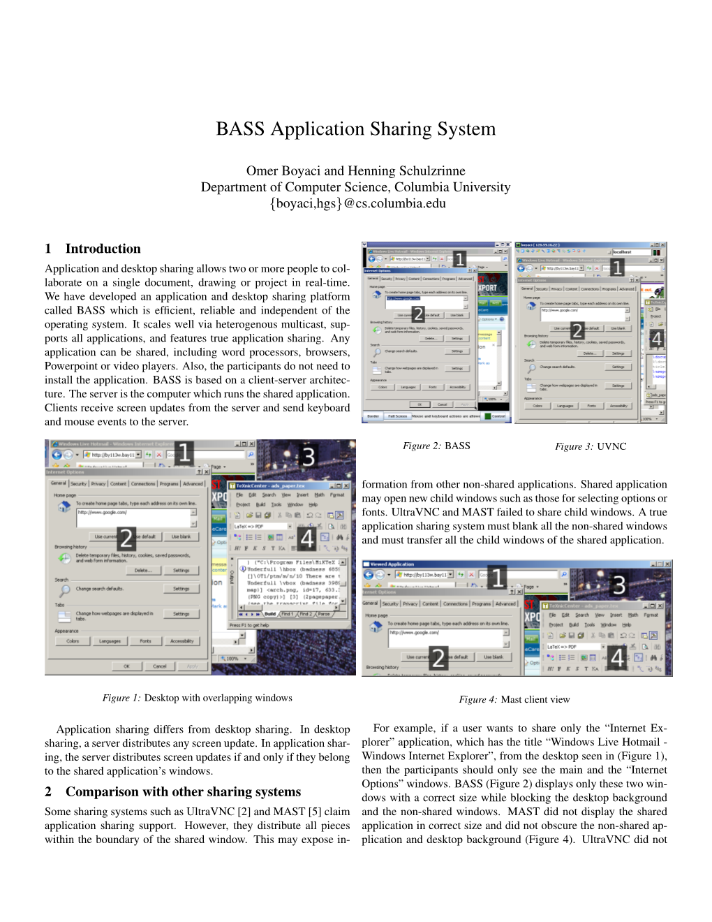 BASS Application Sharing System