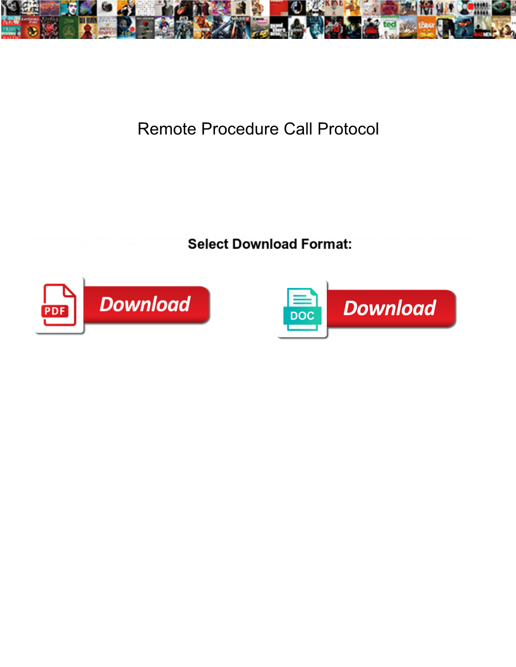 Remote Procedure Call Protocol