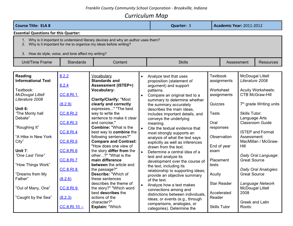 Reading Informational Text s1