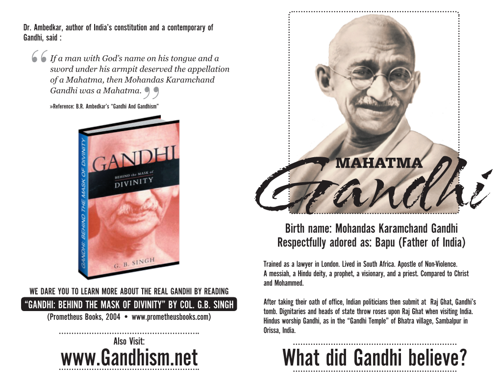 What Did Gandhi Believe?