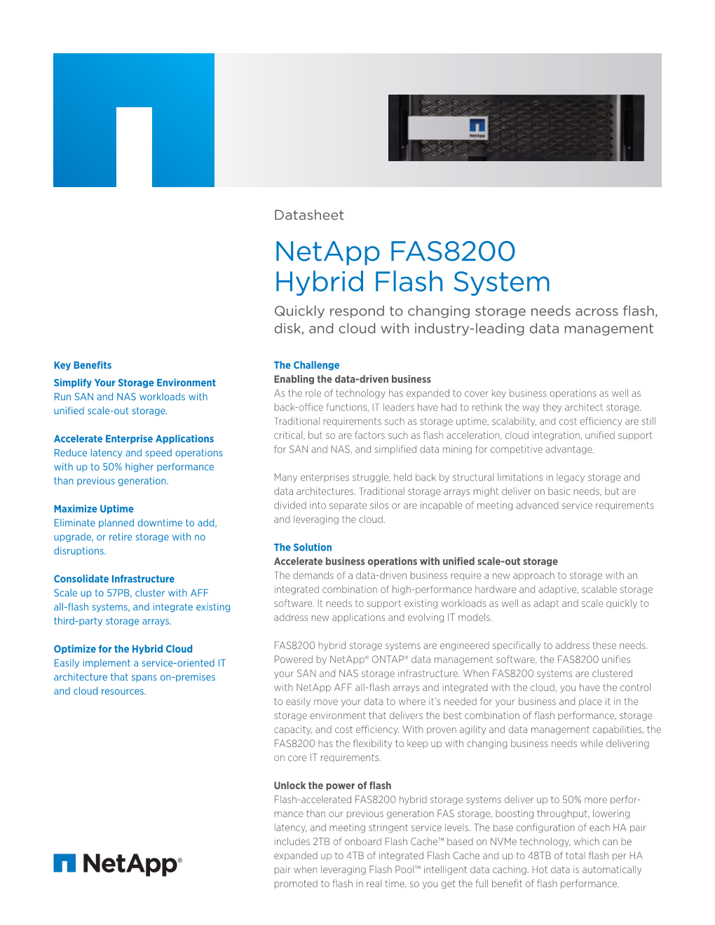 Netapp FAS8200 System Datasheet