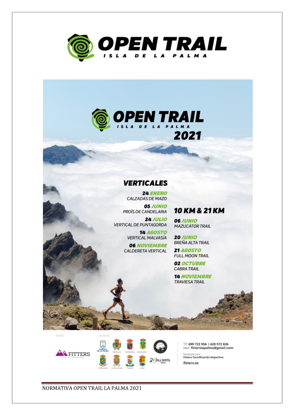 Normativa Open Trail La Palma 2021