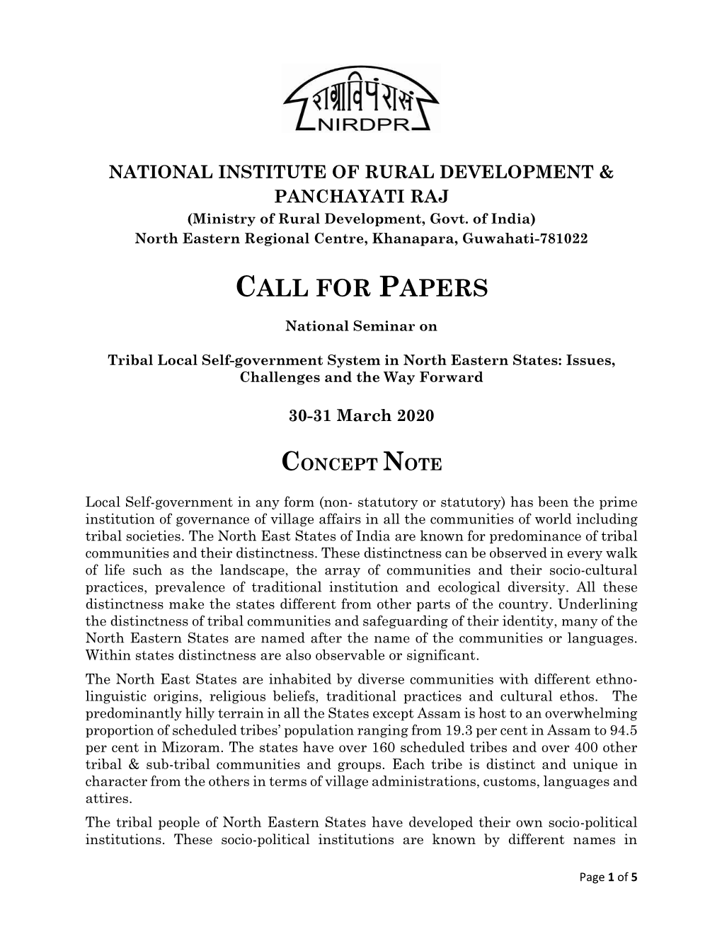 Call for Papers