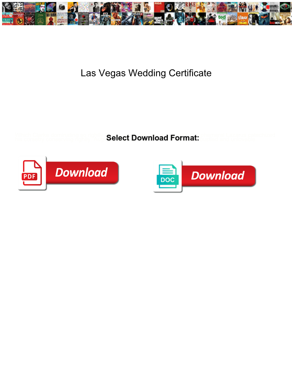 Las Vegas Wedding Certificate